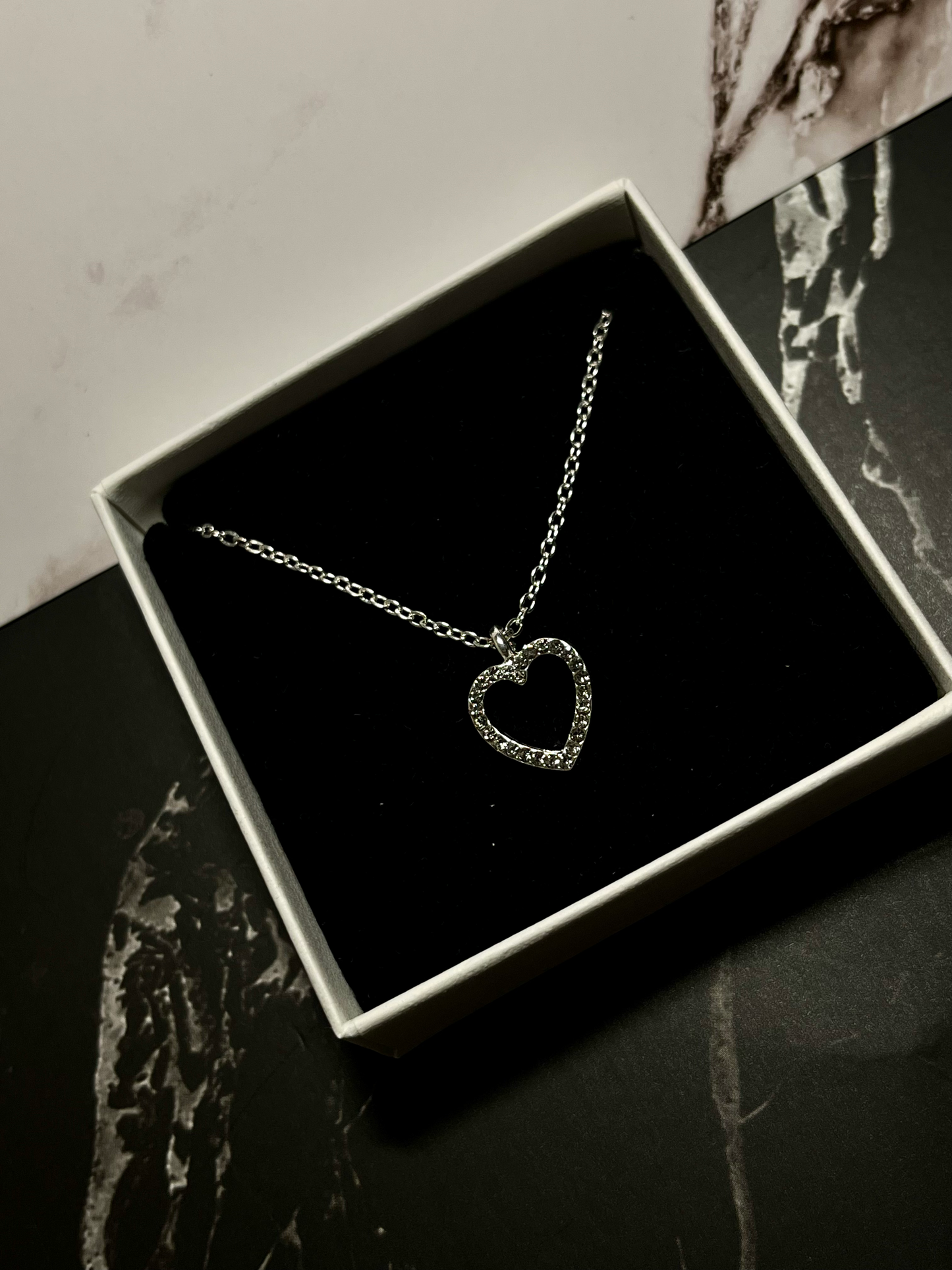 Diamanté Heart Necklace image 3