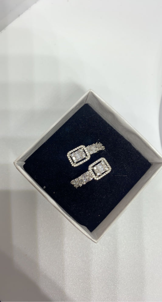 Diamanté Baguette Ring image 1