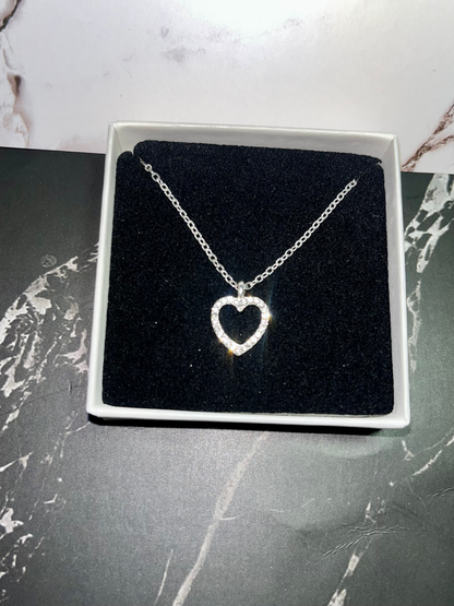Diamanté Heart Necklace  image 1