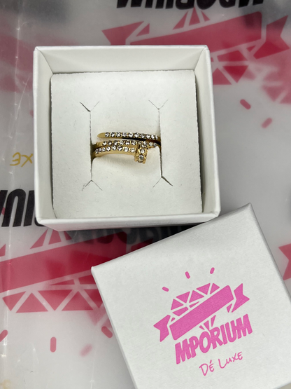 Celine Gold Spiral Nail Ring image 6